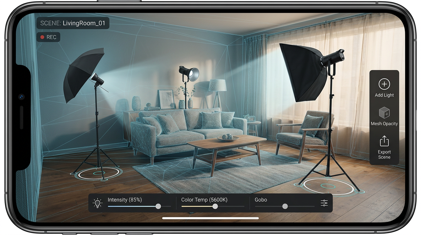 Aro Studio — 3D Lighting Sandbox on iPhone